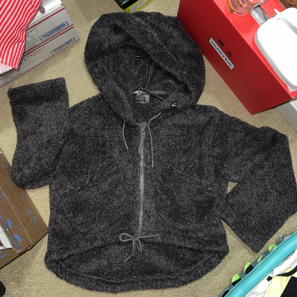 Gymshark Cozy Drawstring Zip Up Fuzzy Hoodie (Cro… - image 7